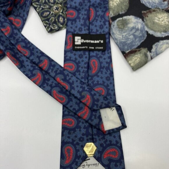 Vintage Silk Mens Tie Lot of 8 90s Claiborne Sazzari Hardy Amies R Andreotti - Picture 5 of 13
